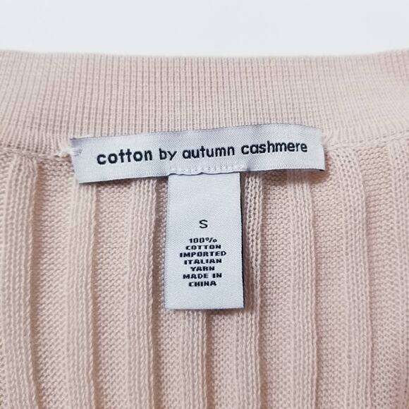 Cotton by Autumn Cashmere Cream Rib Long Knit Cardigan - Picture 2 of 12